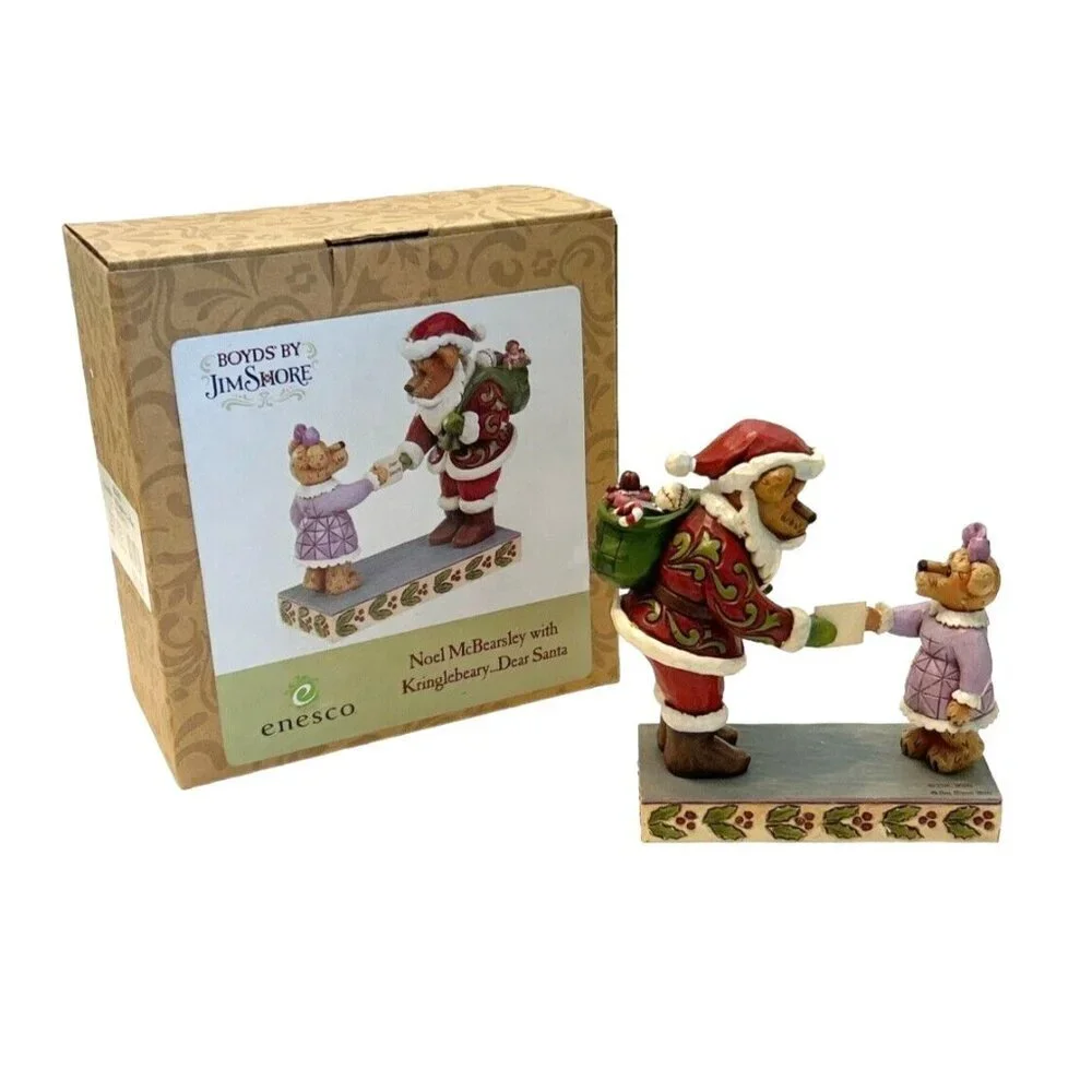 Jim Shore Boyds Bears Noel Kringlebeary Dear Santa 4022306 Christmas Figurine
